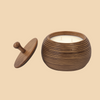 Rustic Wood Glow Candle – Round Wooden Jar Candle with Lid