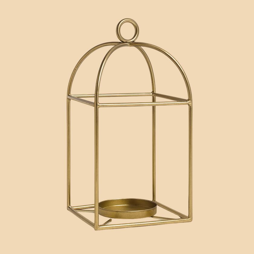 GlowCage Brass Lantern – Warm Ambient Lighting