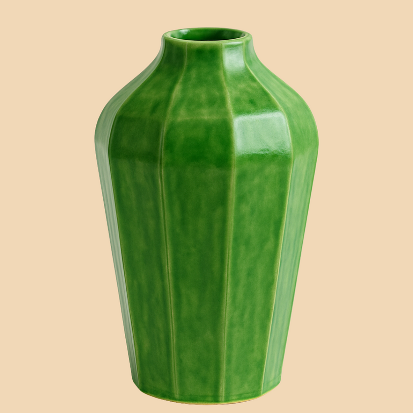 Verdant Bloom Ceramic Vase – Elegant Floral Home Accent
