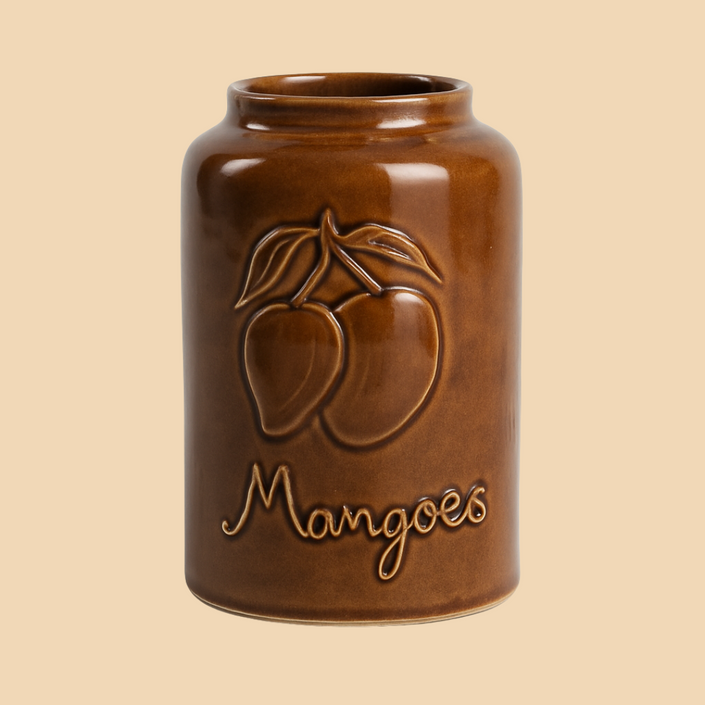 Rustic Mango Jar – Vintage Ceramic Kitchen & Décor Piece
