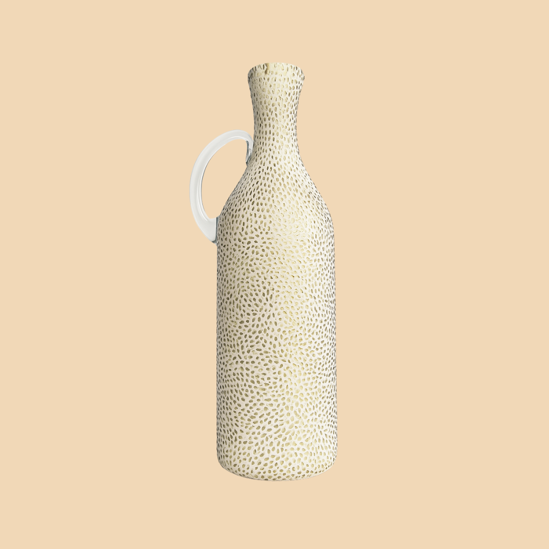 Tall Speckled Ceramic Jug Vase – Minimalist Handcrafted Décor