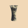 Tall Black & Gold Vase – Antique Rustic Finish