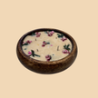 Blossom Haven Candle – Wooden Bowl Candle with Floral Wax Details