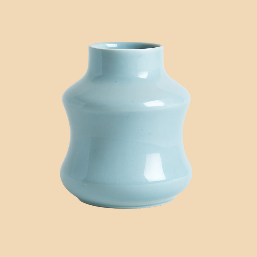 Light Blue Ceramic Vase – Soft Minimalist Décor