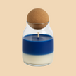 Blue Horizon Glow Candle – Elegant Blue & White Wax Jar Candle