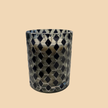 Black Diamond Mosaic Candle – Geometric Glass Candle with Modern Design