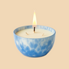 Blue Marble Glow Candle – Luxury Glass Candle with Blue Marble Design