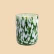 Green Pebbled Glass Candle – Nature-Inspired Scented Decor