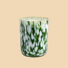 Green Pebbled Glass Candle – Nature-Inspired Scented Decor