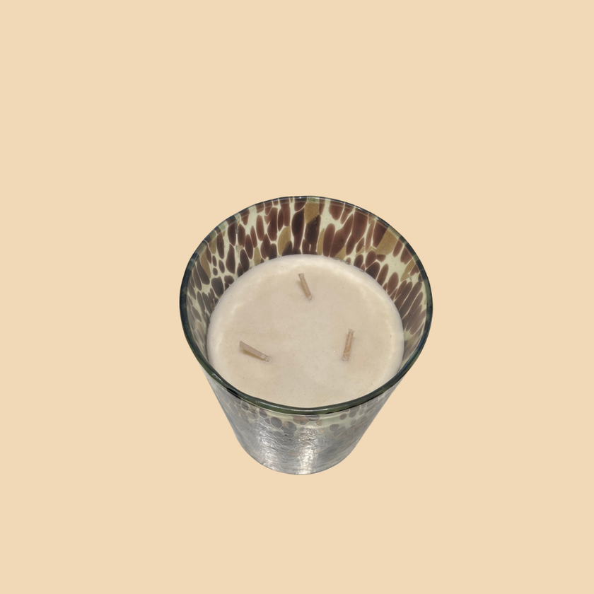 Leopard Luxe Candle – Animal Print Glass Candle for Bold Décor