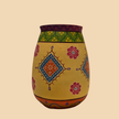 Hand-Painted Yellow Vase – Traditional Indian Art Décor