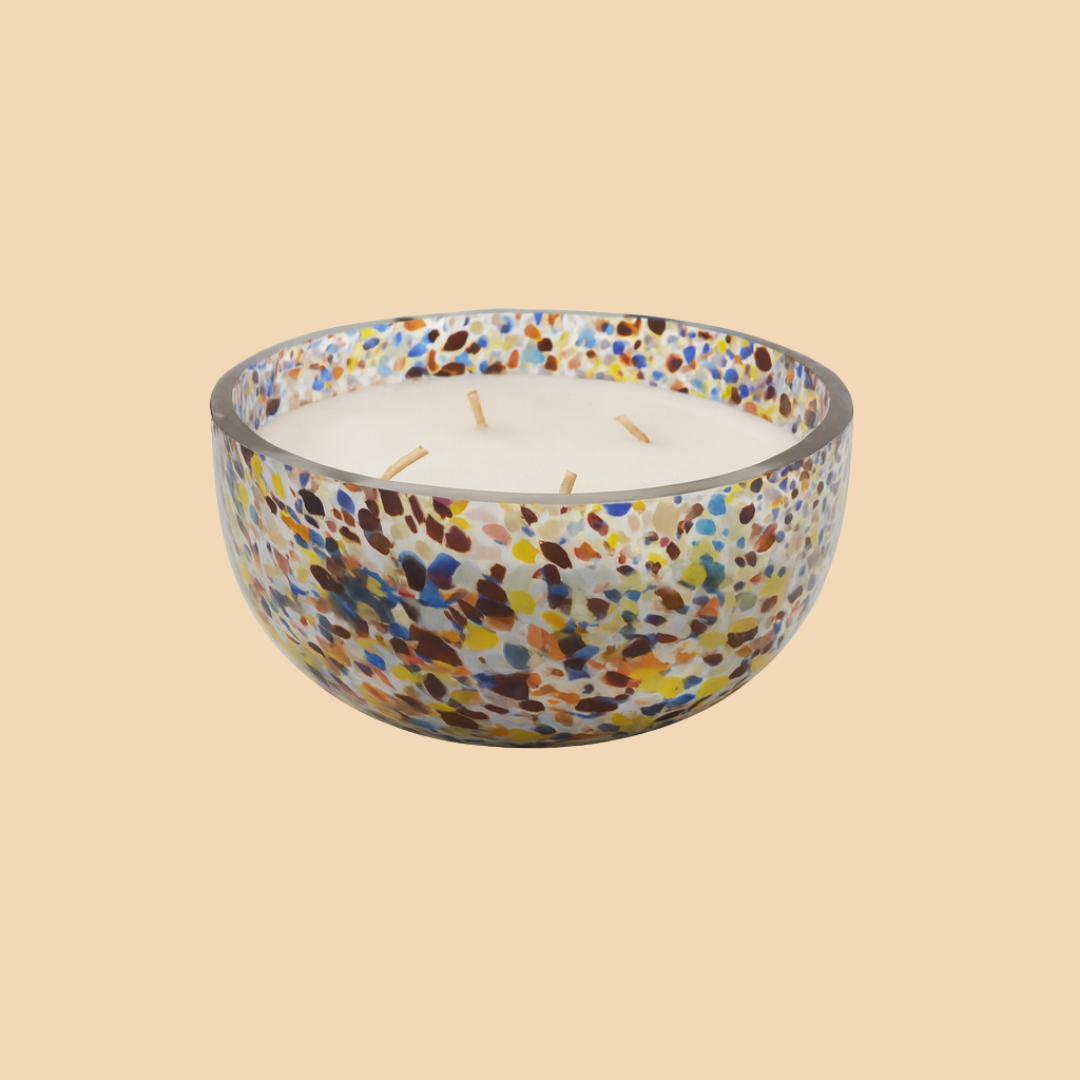 Speckled Serenity Candle – Rustic Speckled Jar Candle for Relaxation