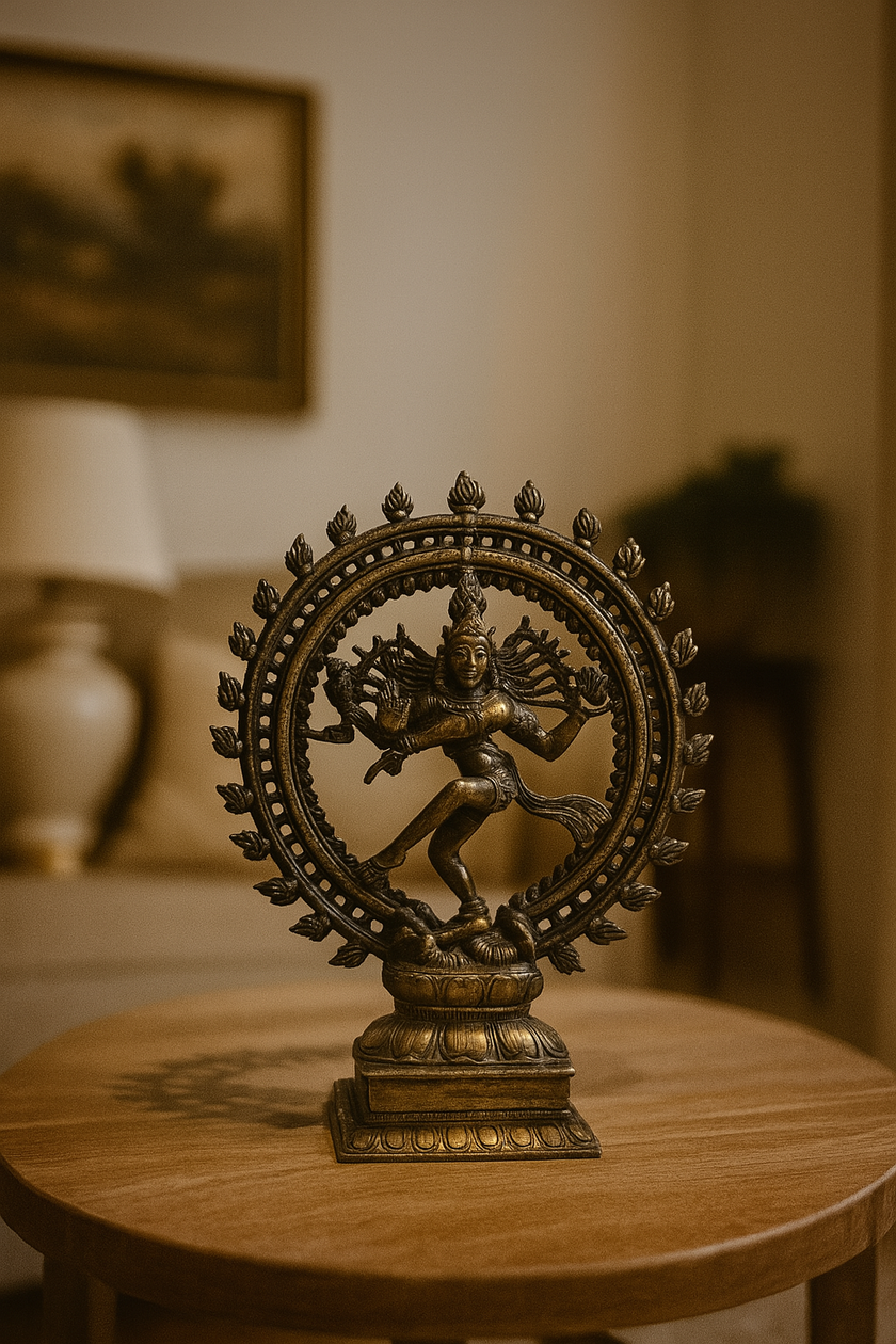 Antique Brass Nataraja Statue – Traditional Decor for Delhi NCR Homes