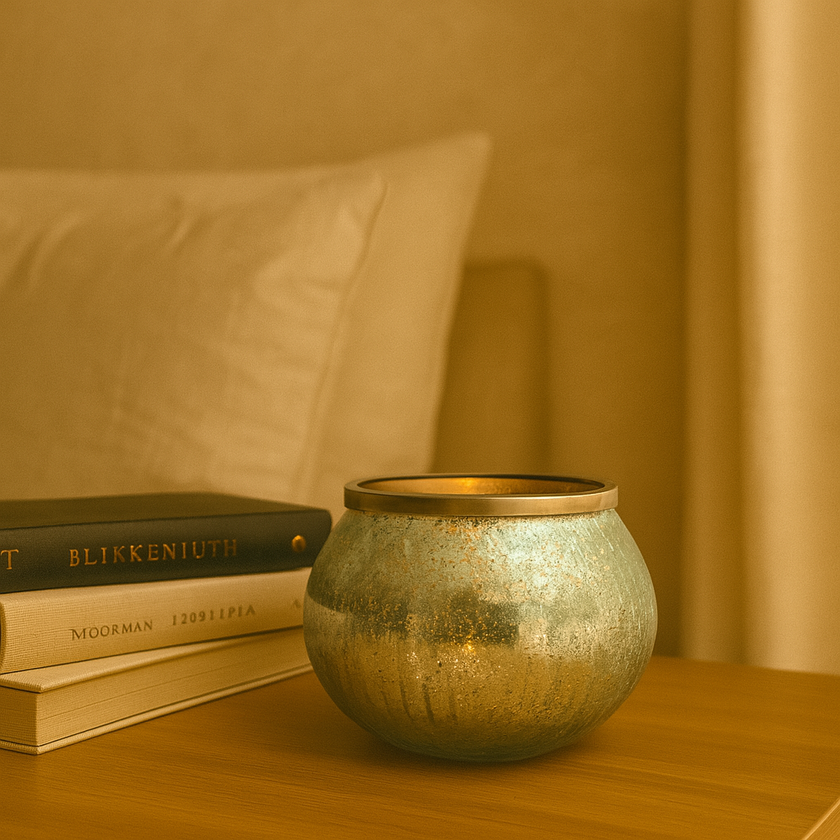 Antique Mercury Glass Bowl – Luxurious Decorative Accent