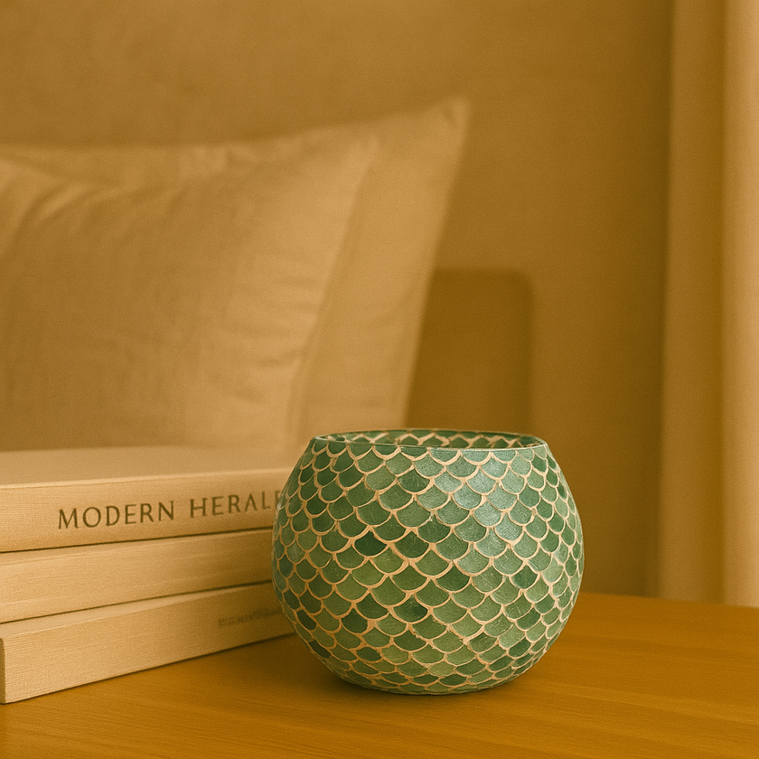 Aqua Mosaic Harmony Bowl – Vibrant Handcrafted Decorative Bowl