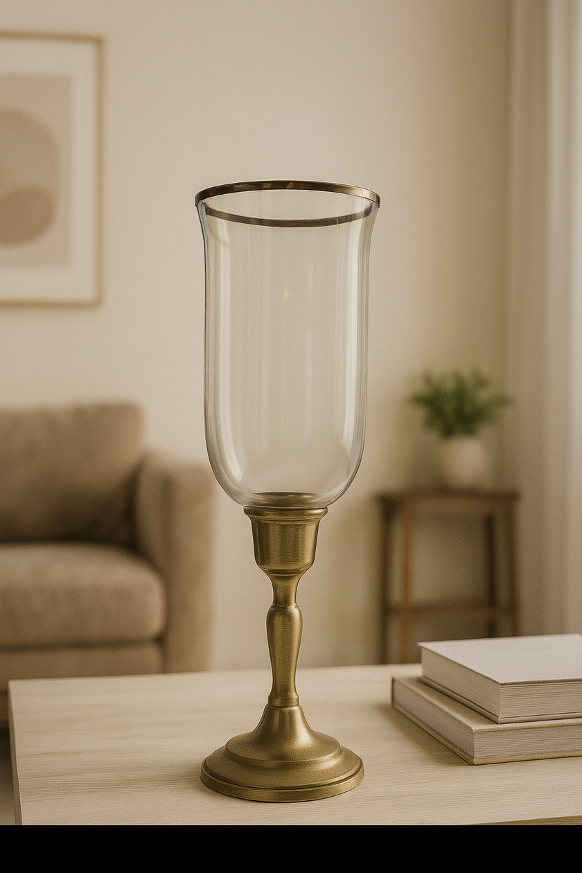 Aurora Hurricane Candle Stand – Tall Centerpiece Holder Delhi NCR