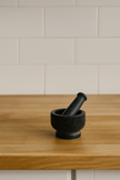 Black Marble Mortar & Pestle for Kitchen – Jalsaghar Art Studio, Delhi NCR