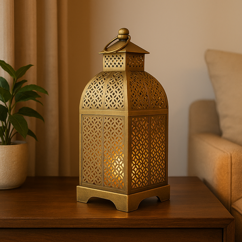 Modern Black Metal Candle Stand – Minimalist Table Décor