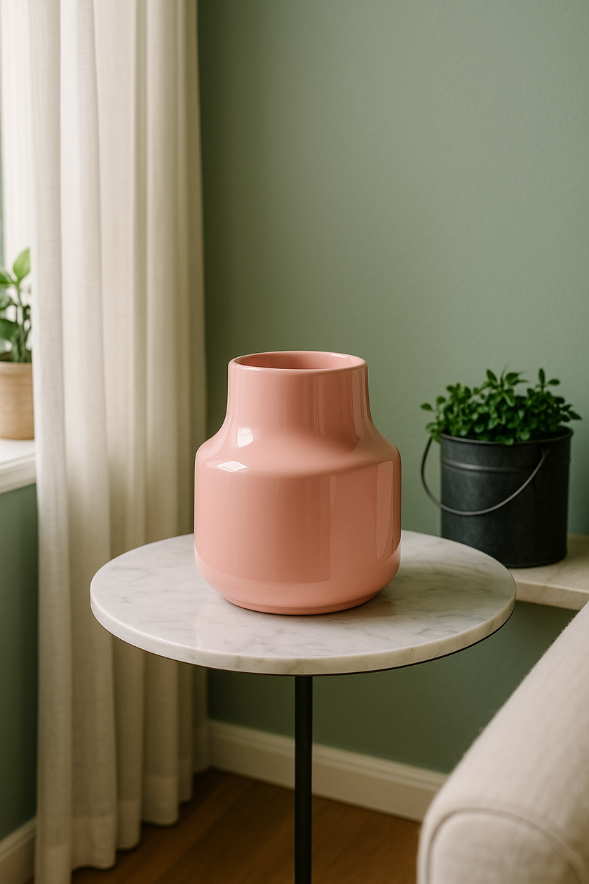 Light Blue Ceramic Vase – Soft Minimalist Décor