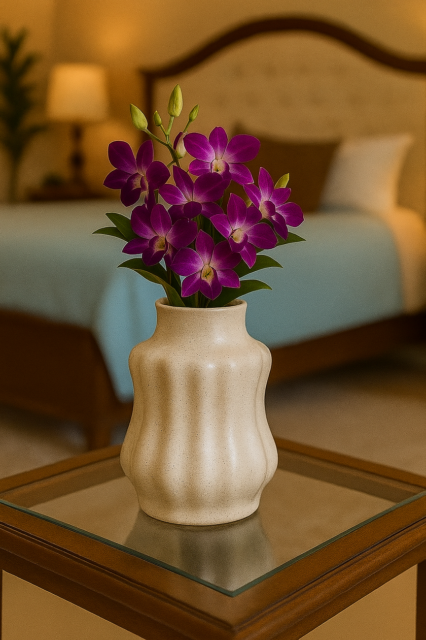Matte Beige Ceramic Vase – Modern Minimalist Décor