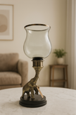Elephant Elegance Hurricane Holder | Jalsaghar Art Studio, Delhi NCR