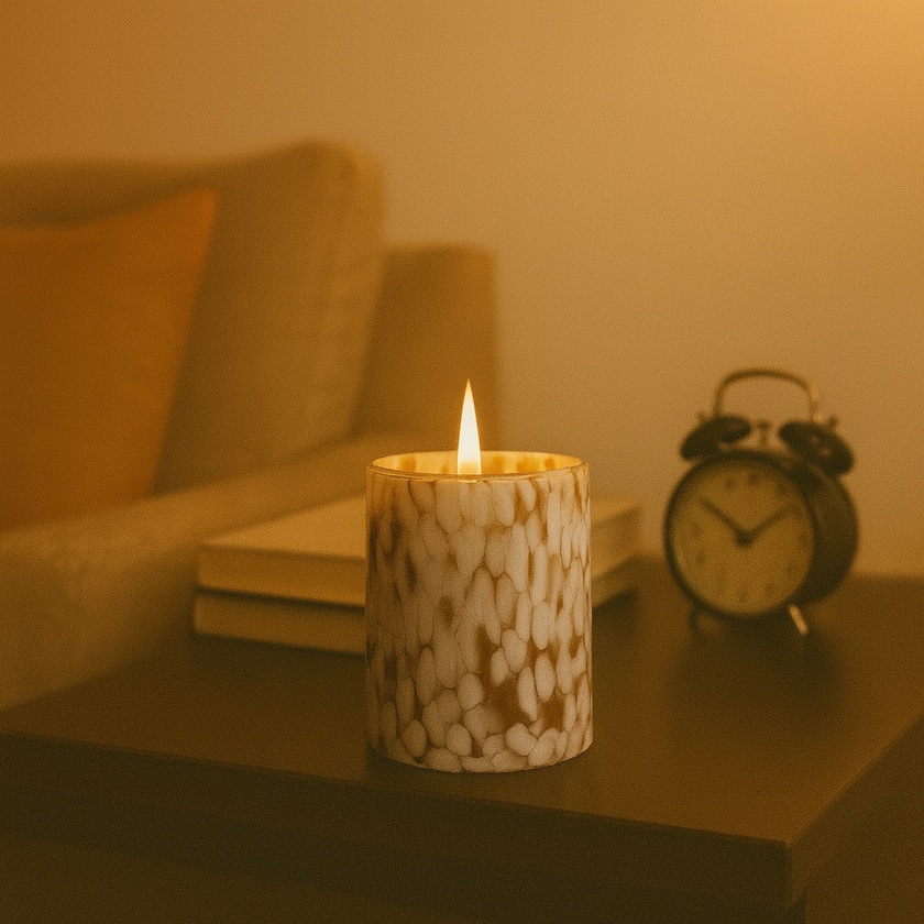 Marbled Glass Candle – Handcrafted Marble Effect Luxury Candle