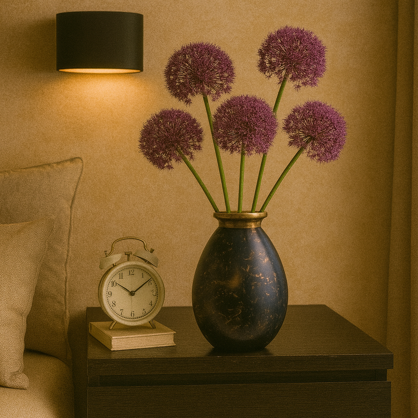 Midnight Blue Teardrop Vase – Elegant Contemporary Accent