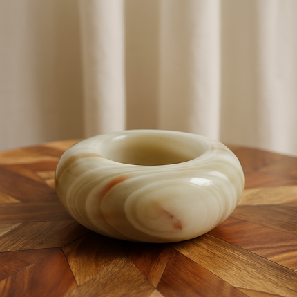 Swirl Onyx Showpiece Bowl – Luxe Table Accent